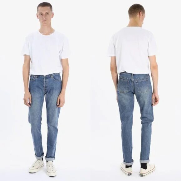 APC Indigo Middle Standard Jeans in Indigo Delave COEJR-H09142 Tapered 32x30